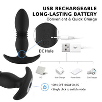 Thrusting Vibrating Butt Plug.